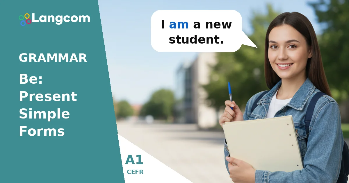 Learn Be: I, You, We (Positive & Questions) - A1 English Grammar — A1 English grammar lesson by Langcom