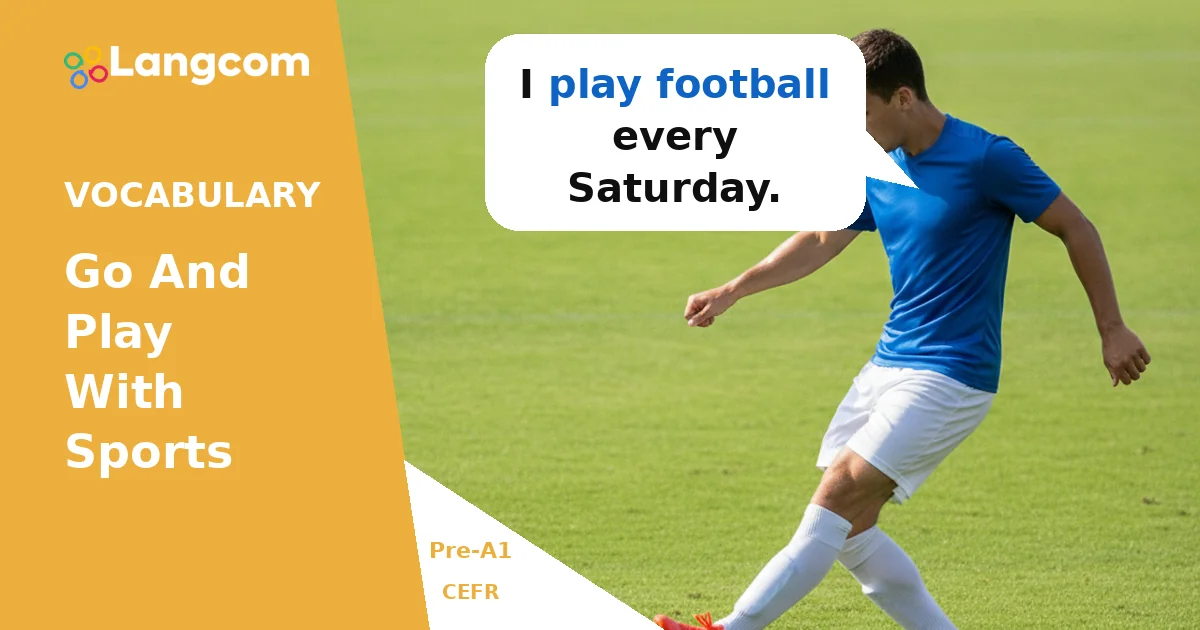 Learn to Use Go and Play with Sports (Pre-A1 English) — Pre-A1 English vocabulary lesson by Langcom